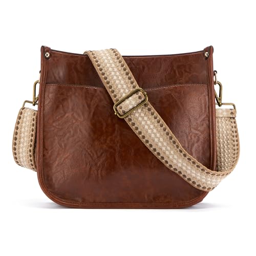 ZOOEASS Bronze Buckles Purse Strap, 2" Wide Crossbody Handbag Strap Adjustable Replacement Shoulder Strap Vintage Embroidery - color: 5cm-color7