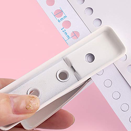 Single Hole Puncher, 1/4" Hole, 20 Sheet Capacity, Ivory White, 1 Pack | Metal Paper Punch with Skid-Resistant Base, for Paper, Chipboard, Art Project - color: Ivory White