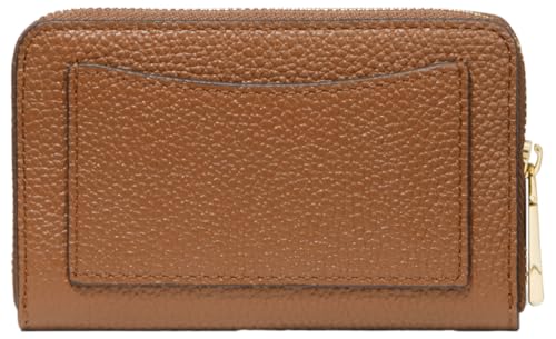 Michael Kors Jet Set Small Zip Around Card Case, Gold-Tone Hardware/Luggage - color: Gold-tone Hardware/Luggage