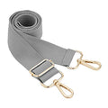 DEVPSISR Wide Shoulder Purse Strap Replacement Adjustable Belt Canvas Bag Crossbody Handbag - color: Gray