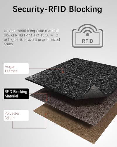 BOSTANTEN Womens Leather Wallet RFID Large Capacity Credit Card Holder | 4 ID Windows, 16 Card Slots, Zipper Coin Pocket, Clutch Wallet, Long Bifold, Ladies Gifts, Black＆Brown - color: B-Black＆Brown-oil wax