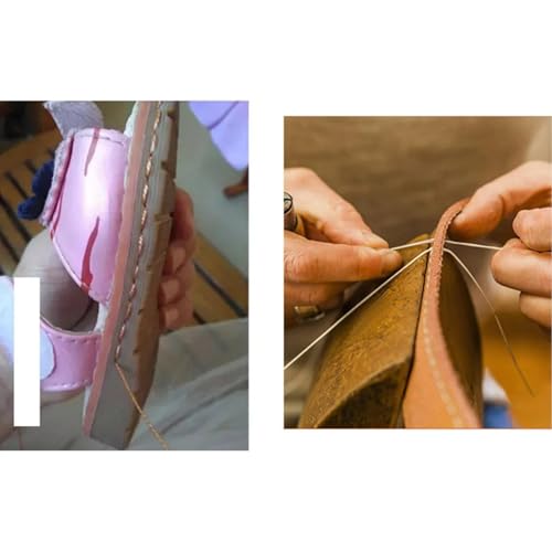 5PCS Sewing Needle Set, Heavy Duty Interchangeable Hand Sewing Needles for Leather Canvas Shoe Repair Upholstery Tent DIY Sewing Kit