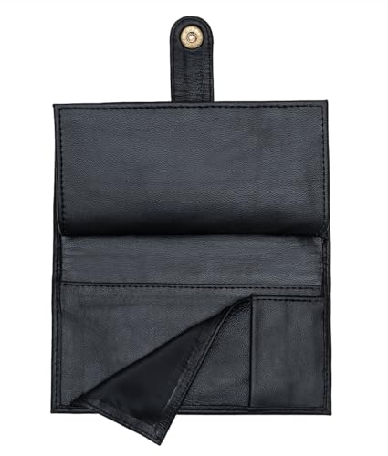 Women’s Genuine Leather Wallet – Slim Design with Secure Snap Multiple - Card Slots & Interior Zipper Pocket (Ladies Wallet Black) - color: Ladies Wallet Black