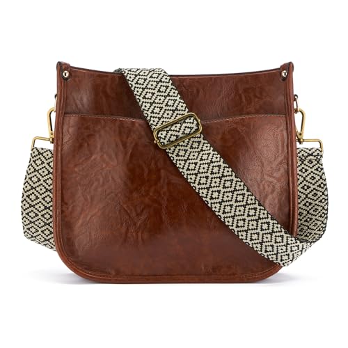 ZOOEASS Bronze Buckles Purse Strap, 2" Wide Crossbody Handbag Strap Adjustable Replacement Shoulder Strap Vintage Embroidery - color: 5cm-color2