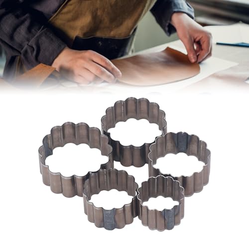 5PCS Flower Shape Leather Cutting Dies Set, Punching Die for DIY Craft Projects Handicrafts Art