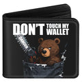 Bistup Teen Boys Cool Wallet - Men Mens Don't Touch My Wallet Leather Credit Id Card Cash Holder Man Black Rfid Blocking Zipper Wallets With Coin Pocket Id Window Aesthetic Teen Boy Male Youth Guys - color: Cowboy Bear