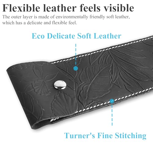 Adjustable Elastic Band Pen Holder for Notebooks, Pen Sleeve Pouch for Journals, Pencil Holder, Bible Planner Accessories, Cute Pencil Case(1-Black) - color: 1-Black