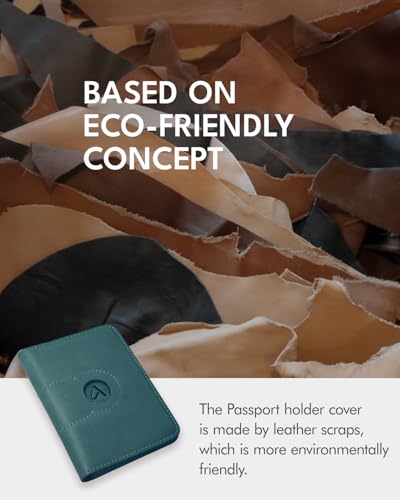 ALLIVE Passport Holder for Travel, Genuine Leather Passport Holder with AirTag Slot for Women and Men, Passport Cover Wallet Travel Must Haves Airport Essentials,Travel Gifts, Blue - color: Blue