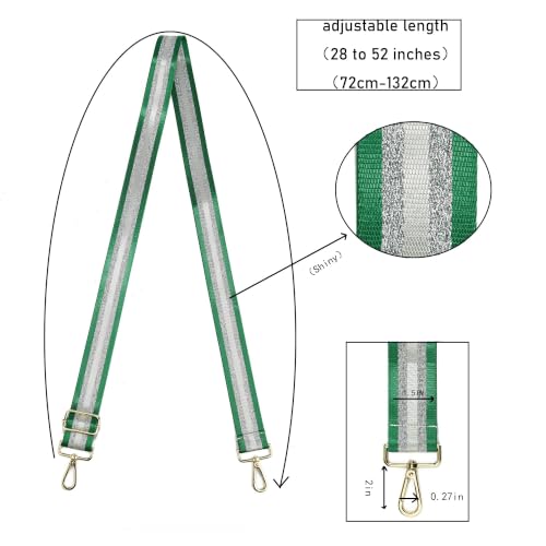 LVYOUME Purse Strap Silver Hardware Wide Bag Straps Replacement Crossbody Adjustable Shoulder Strap for Purses - color: Gold Hardware-white