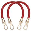 uxcell 2 Pcs Leather Purse Strap, 15.7 Inch PU Leather Braided Purse Replacement Shoulder Strap for Handbags with Buckle for DIY Handbag Purse Making, Bright Red - color: Bright Red