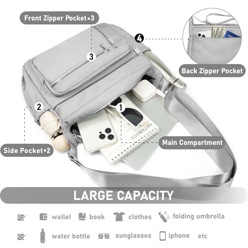 NPBAG Crossbody Bag for Women, Shoulder Purse Handbag Messenger Bag, Trendy Pocketbooks, Waterproof and Multi-Pockets - color: Love
