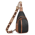 CLUCI Crossbody Bags for Women Men,Leather Sling Bag Cross Body Backpack for Woman Gifts for Women Birthday Unique - color: 3-2a Black With Brown