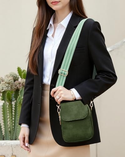 Fashion Small Crossbody Bags for Women Trendy Designer Cell Phone Purses - color: Darkgreen