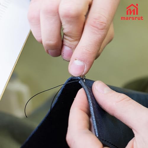 3000yds Bonded Nylon Thread Tex 70 Size 69, Heavy Duty Military Grade Super Extra Strong Spool for Hand Machine Sewing Upholstery Beading Canvas Denim Coat Shoes Leather Marine Jeans Outdoor, Black