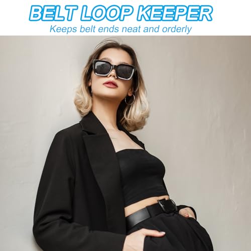 PATIKIL Leather Loop Keeper, Leather Loops Belt Keeper Loops Retainer Straps Replacement, - color: Reddish Brown, size: 1.3"/1.4"