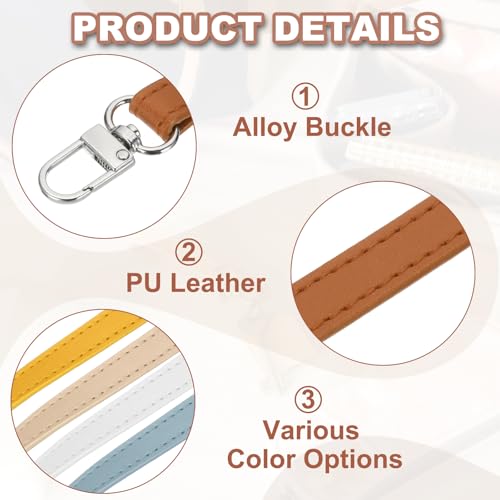 PATIKIL Leather Purse Handle Strap, 2 Pcs 13 Inch Leather Purse Strap Replacement DIY Women Clutch Bag Handbag Top Handle Strap Repair Accessories, Yellow - color: Yellow, size: 13 Inch