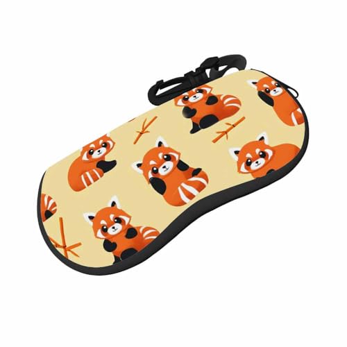IBILIU Eyeglasses Case Circuit Board Ultra Light Neoprene Sunglasses Case,Soft Reading Glasses Case For Women Men - color: Panda Bear