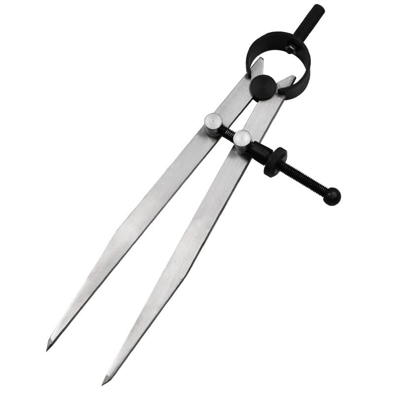 Brccee AC Leathers DIY Adjustable Edge Creaser Wing Divider,Rotating Craft Tool Leather Craft Compasses, Compass Drawing Tool (8 Inch) - color: 8 Inch