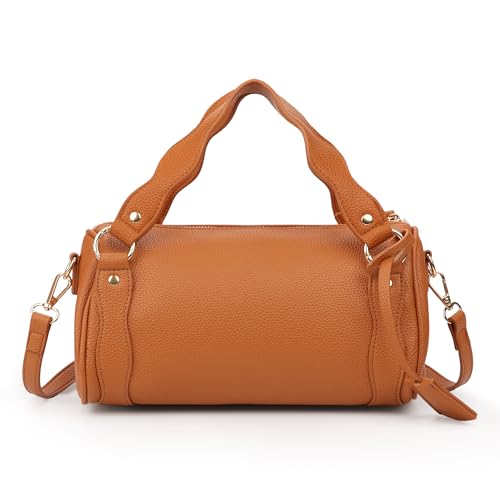 Elegant Lace Trim Bucket Bag for Women - color: Brown