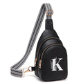 Viverte Crossbody Bags for Women Initial Sling Bag Cross Body Fanny Packs Personalized Gifts for Mom Women Wife - color: Black, style: K