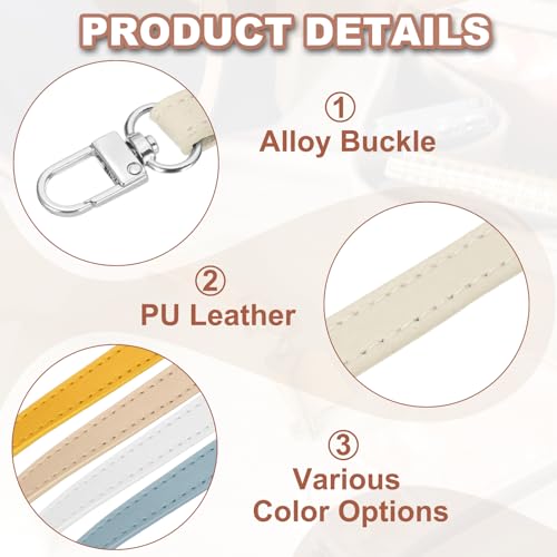 PATIKIL Leather Purse Handle Strap, 2 Pcs 26 Inch Leather Purse Strap Replacement DIY Women Clutch Bag Handbag Top Handle Strap Repair Accessories, Beige - color: Beige, size: 26 Inch