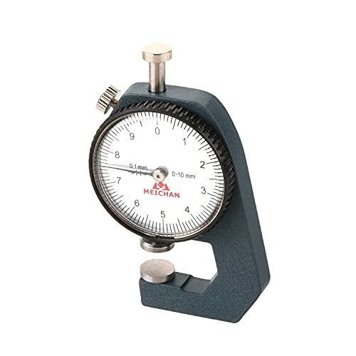 Utoolmart Dial Thickness Gauge, Flat Head Thickness, 0-10mm Tester Dial Measuring Tool for Paper Leather Cloth Paper, Film, Wire 1 Pcs - size: C-05 0-10mm