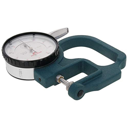 Utoolmart Dial Thickness Gauge, 0-10mm x 30mm / 1.18-inch Flat Head Thickness, Precision Round Dial, Indicator, Measuring Tool for Paper Leather Cloth Paper, Film, Wire 1 Pcss - size: C-09 0-10*30mm