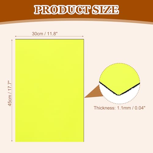 HARFINGTON Laserable Leather Sheets 18" x 12" x 0.04" Non-Adhesive Engraving Leatherette Sheets Laserable Leather Hat Patch for DIY Caps Jackets Backpacks Clothing, Bright Yellow/Black - color: Bright Yellow/Black