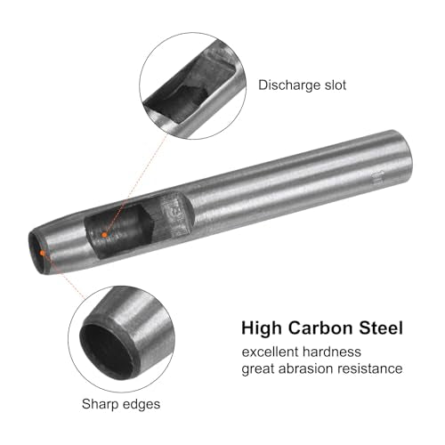 HARFINGTON 2pcs Hollow Punch for Leather 10mm Round Hole Punch Tool for Belt Puncher Carbon Steel Single Punch for Watch Belt Cut Leather Craft Rubber Paper Fabric Plastic Soft Material - size: 10mm