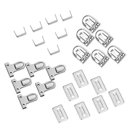 PH PandaHall 10 Sets Iron Tuck Lock Clasp Catch Purse Thumb Lock 35x25x11mm for Leather Bag Case Clasp Hangbag Purse Platinum - color: Platinum-10 sets