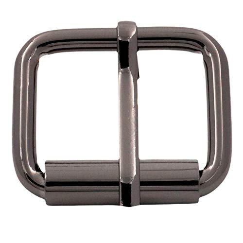 BIKICOCO Roller Buckle, 1'' x 3/4'' Heel Rolling Bar Buckles for Bags Leather Webbing Straps, Gunmetal - Pack of 20 - color: Gunmetal X 20 Pcs