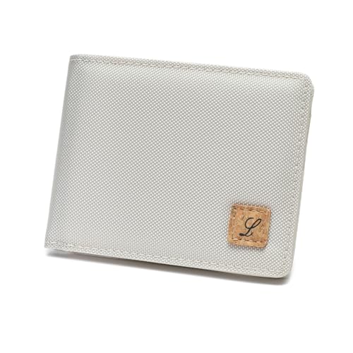 Lanyani Minimalist Fabric Wallet Bifold RFID Blocking - color: C-White