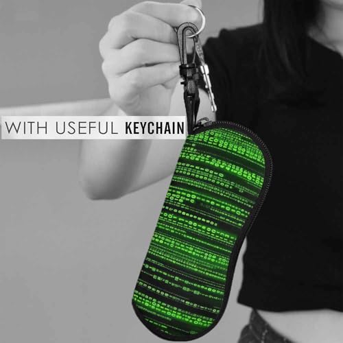 IBILIU Eyeglasses Case Circuit Board Ultra Light Neoprene Sunglasses Case,Soft Reading Glasses Case For Women Men - color: Tech Code