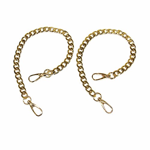 2PCS 15.7" Iron Flat Gold Purse Chain Strap Replacement for Clutch Bags - color: Gold, size: 15.7"