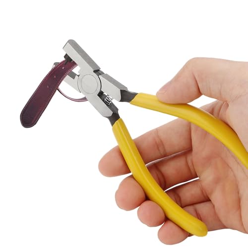 Watch Belt Leather Hole Puncher Plier 2.0mm Small Round Hole Punch Plier | Sturdy steel, non-slip handle, leather tool for thin belts, shoes, saddle, fabric dog collars, diy home or craft projects