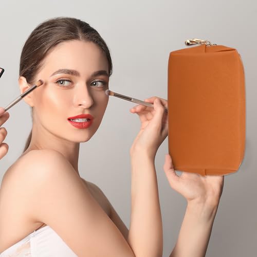 Sanwuta 9 Pcs Makeup Bags Bulk Toiletry Case,Brown Series - color: Brown Series