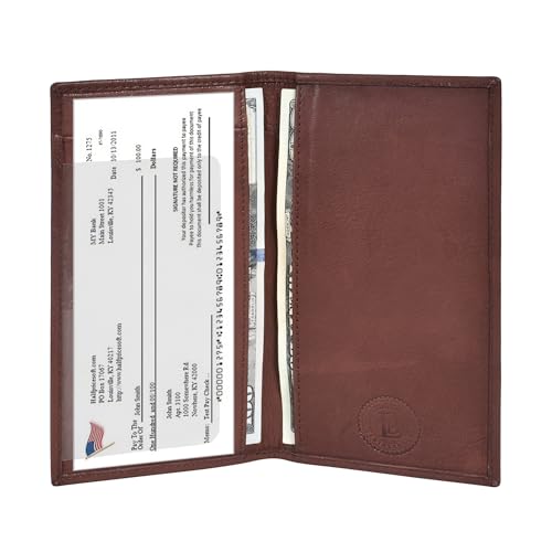 Genuine Leather Simple Check Book Holder Style - Mw156cf - color: Burgundy