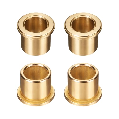 uxcell 4Pcs Flange Sleeve Bearings,12mmBorex16mmODx15mm L,Sintered Bronze | Self-Lubricating Bushings - size: 12x16x15mm