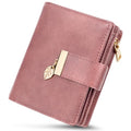 HUANLANG Small Wallets Women RFID Blocking Ladies Wallet with Zipper | Women’s Wallet Credit Card Holder, Leather, ID Window, Zipper Coin Pocket, Bifold,Perfect Gifts,Fits Small Purses,Travel,Pink - color: Pink