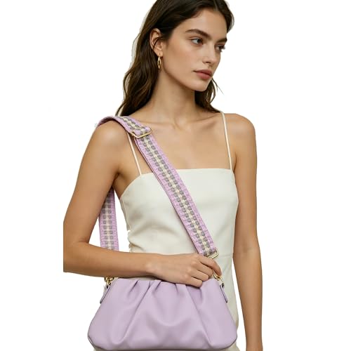 1.5" Wide Purse Strap Adjustable Replacement Gold Hardware Long Crossbody Bag Strap for Thick Shoulder Bags Canvas Handbags Straps - color: Gold Hardware-527