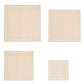 PH PandaHall 4 Sizes Crochet Basket Bottom Square Wooden Basket Bottom | 10/15/17/20cm Wood Base Bag Bottoms Shaper for Knitting Crochet Basket Bag Yarn Weaving Crafts Making, 8mm Hole