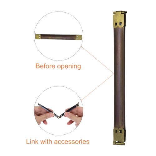 uxcell 24Pcs Metal Internal Flex Frame, 13cm/5.1" Coin Purse Frame Handbag Hinges Clip for Wallet Bag DIY Craft Sewing Purse Making, Bronze - size: 5.1"