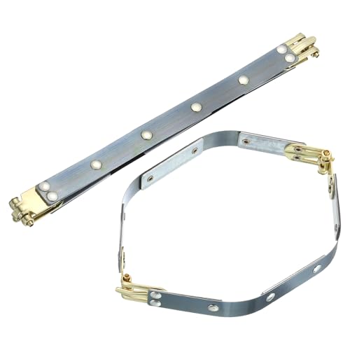 uxcell Metal Internal Flex Frames, 2 Pcs 7.87" x 0.55" Flex Frame Kiss Lock Clasp, Handbag Frame Hardware Accessories Bag Clip for DIY Clutch Coin Purse Handmade Sewing Making Craft - size: 7.87" x 0.55"