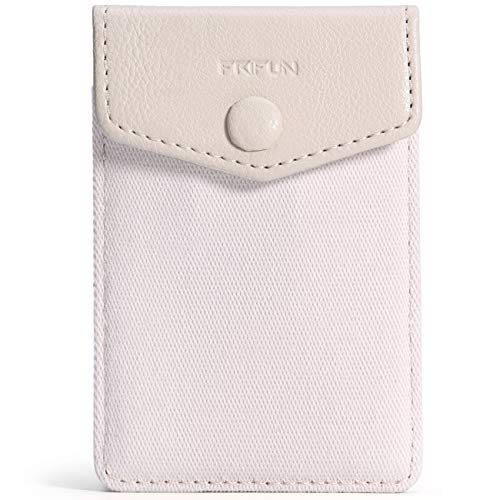 Ultra-Slim Self Adhesive Credit Card Leather Wallet - color: C:Beige