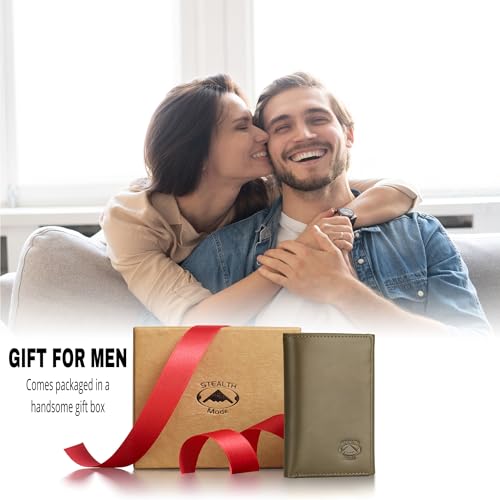 Stealth Mode Leather Trifold RFID Wallet For Men With Flip Out ID Holder - color: Camo