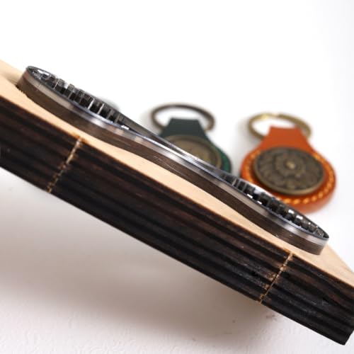 Leather Keychain Cutting Die Steel Rule Die Cutter Mold, DIY Key Fob Cutting Template with Stitching Holes, Handmade Leather Craft Tool for Key Ring Pendant, Bag Charm, Wallet Accessories - color: Leather Keychain Cutting Die