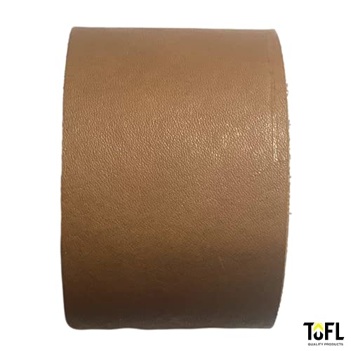 2" Genuine Leather Strap, Top Grain Cowhide Leather Strip – Brown | 72" L x 2" W x 1/16" Thick | Smooth Grain & Suede Back | Flexible Crafts Trim Journal Closures | Cut Stitch Lace - color: Brown, size: 2" Wide x 1/16" Thick