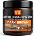Leather Recoloring Balm, Leather Color Restorer, Dark Brown - color: Dark Brown