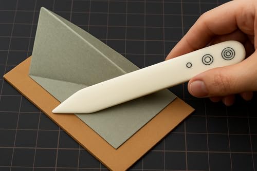 Bone Folder Craft Tool for Making Craft - Bone Folder for Folding Scoring Creasing Origami Paper Craft and DIY Leather burnishing Crafting & Moulding - 8 inch Genuine Bone Tool Large Size