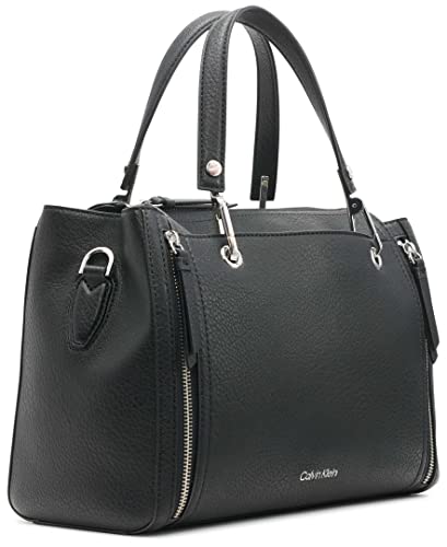 Calvin Klein Women's Organization Satchel - color: Black/Silver